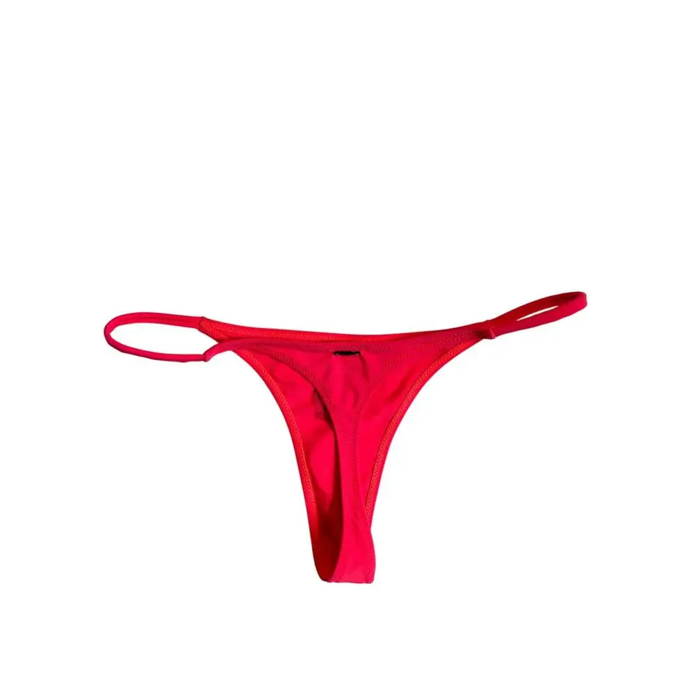 White Fox Thong Bikini (Hot Pink / Coral) - Extra Small (Top) / Medium (Bottom)